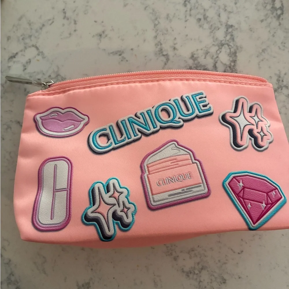 Clinique makeup bag with new unopened samples